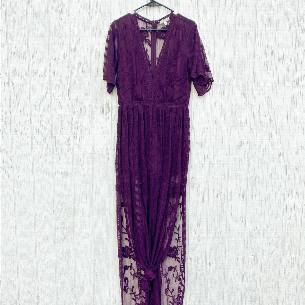 Boho Lace Maxi Dress Romper